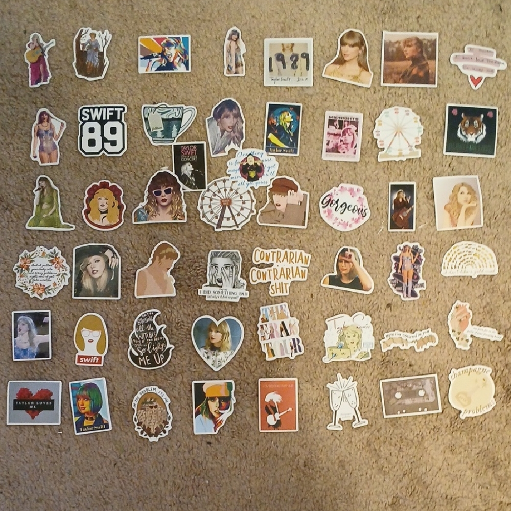 50 Assorted Taylor Swift Stickers